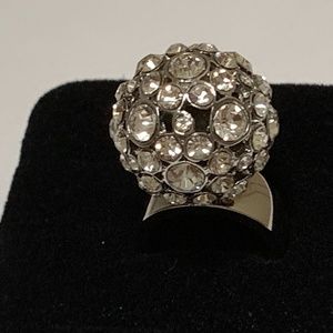 Kate Spade 7 Lady Marmalade Ring Swarovski Crystal Ball - Excellent Condition!